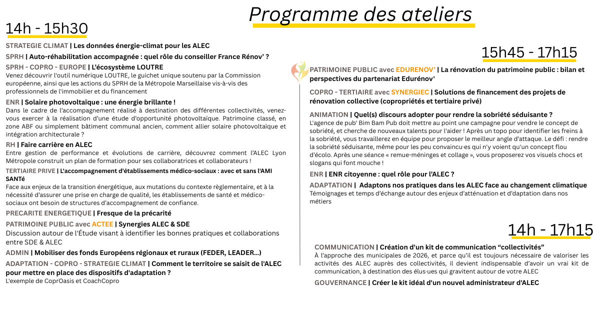 Programme Rencontres Flame 2025